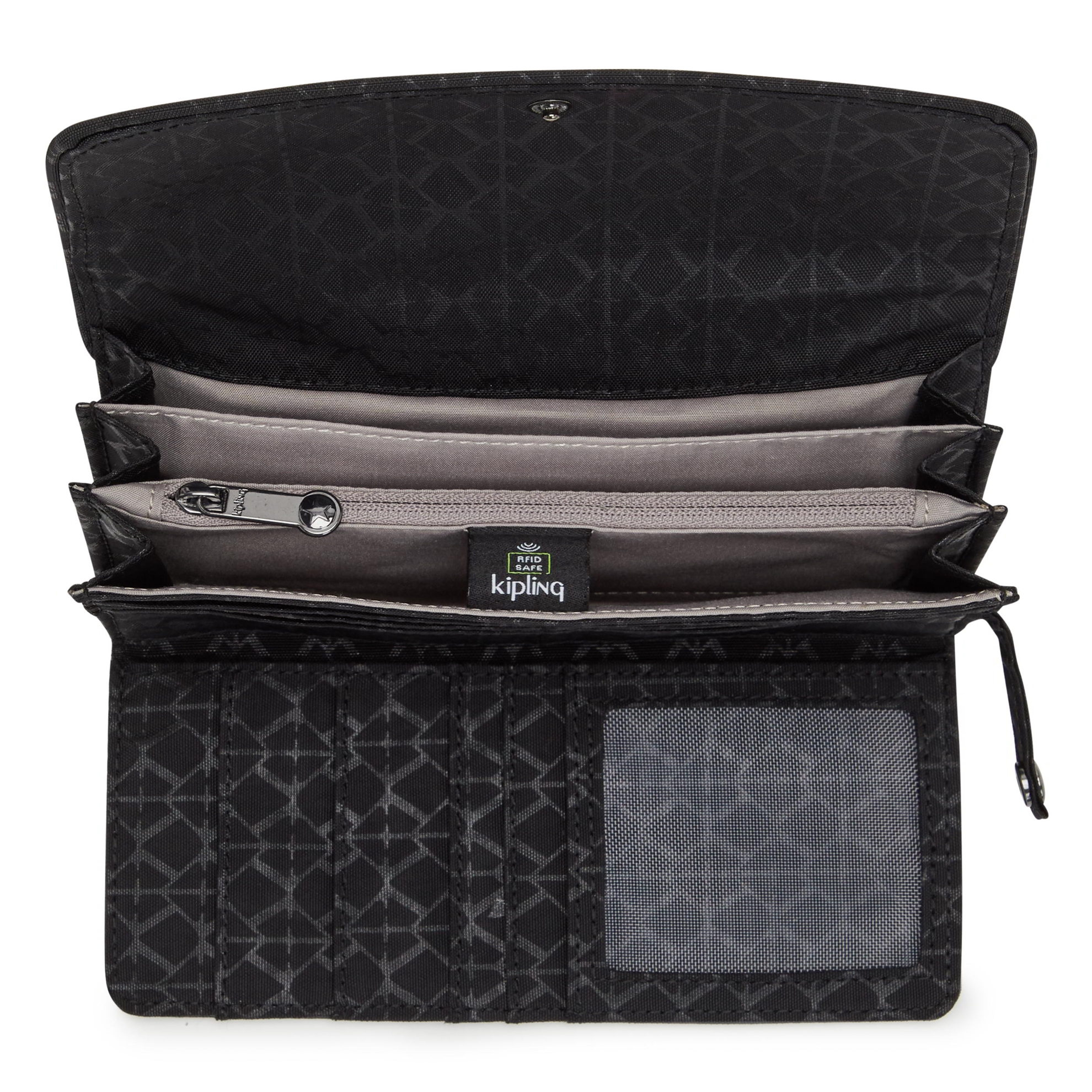Kipling Money Land Portafoglio Con Protezione RFID – Beige, 10 Scomparti E Chiusura A Scatto